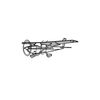 Ignite Laser Cessna 182Q Skylane - Four-Seat Light Aircraft Silhouette Metal Wall Art Rustic Metal 47 inch - 120 cm