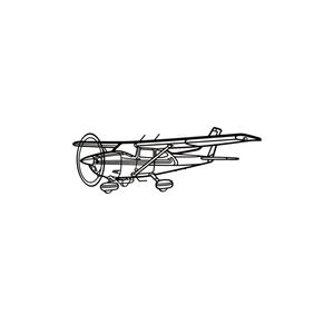 Ignite Laser Cessna 182Q Skylane - Four-Seat Light Aircraft Silhouette Metal Wall Art Rustic Metal 47 inch - 120 cm
