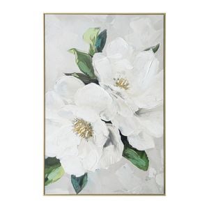 Urban Style Brushmarks Embellished Canvas White Magnolia