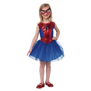 Spiderman Size L Spider-Girl Tutu Kids Dress-up Cosplay Party Costume w/ Mask