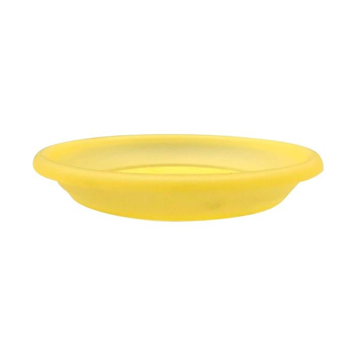 Eden 22cm Transparent Yellow Round Plastic Saucer