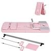 Advwin Foldable Pilates Reformer Board w/Back Storage, Elbow Support,Pilates Bar, Home Ab Trainer Machine Pink
