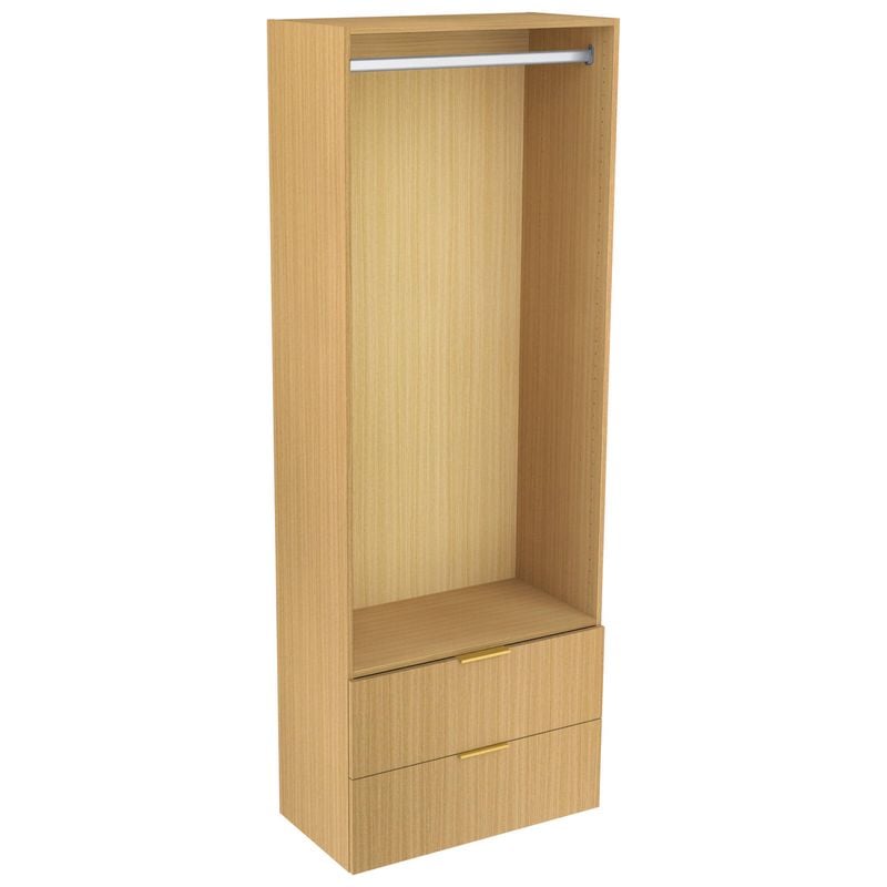 Lugna 2048 x 750 x 380mm Sand Hanging 2 Drawer Storage Cabinet