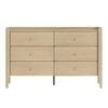 Cosmoliving Natural Oak 6-drawer Dresser - Modern Scandinavian Lowboy Chest