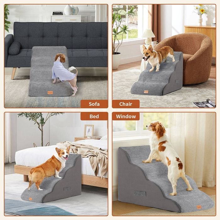 Ramp For Bed Diy Foam Dog Steps Tedi's 4-Steps Memory Foam Dog