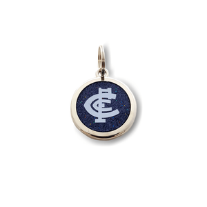 Afl Pet Id Tag - Carlton Blues - Engravable - 25mm Diameter