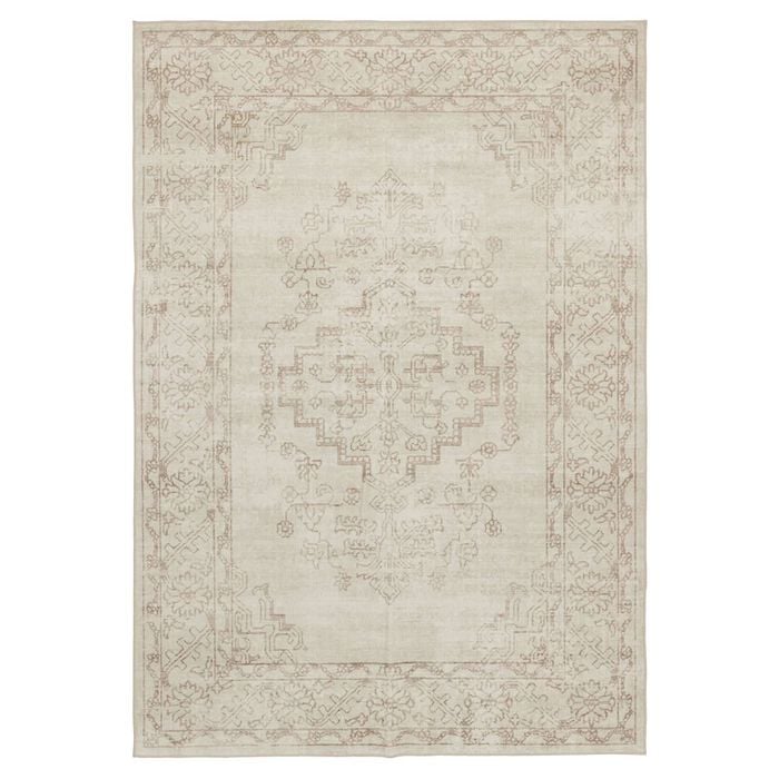 Loopsie-370cm X 270cm-castile Traditional Floral Taupe Washable Rug