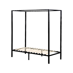 Palermo 4 Four Poster Single Bed Frame in Black