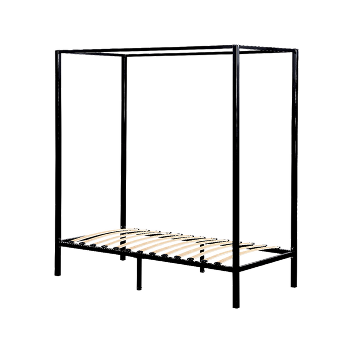 Palermo 4 Four Poster Single Bed Frame In Black