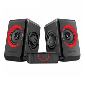 Computer Speakers Sonicgear Quatro 2 Extra Loud For Smartphones & Pc Festive Red