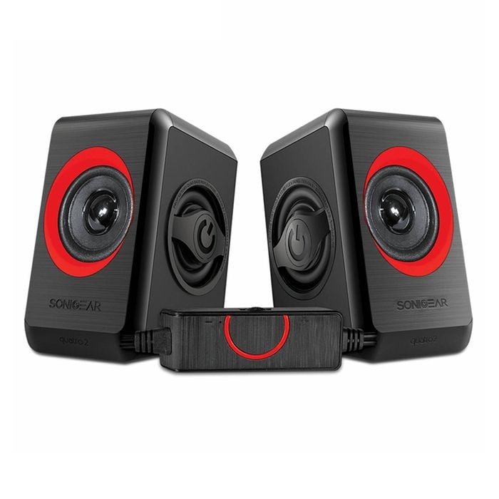 Computer Speakers Sonicgear Quatro 2 Extra Loud For Smartphones & Pc Festive Red