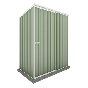 Absco Sheds 1.52mW x 0.78mD x 1.80mH Pale Eucalypt Single Door Reverse Skillion Garden Shed
