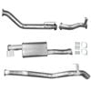 Ignite Exhausts Turbo Back For Toyota Landcruiser 76 Series Wagon 3" No Cat & Muffler Raw Aluminised Steel