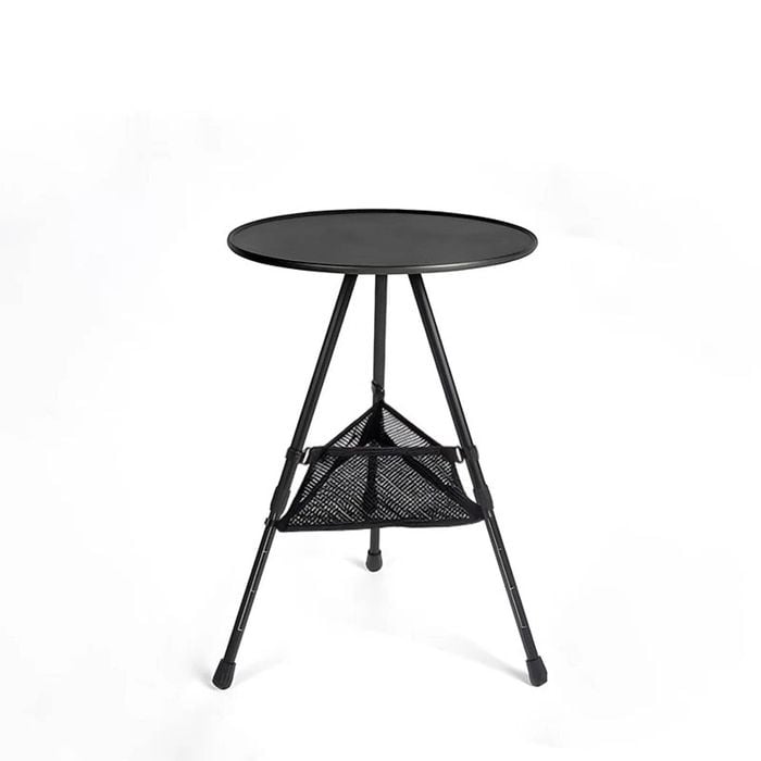 Camping Round Folding Table Black