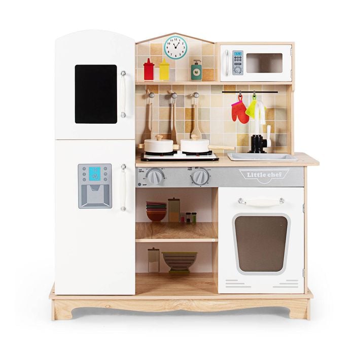 Costway Kids Kitchen Set Pretend Chef Cooking Toy W/realistic Light & Sound Kidren Gift