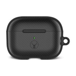 Bon.Elk Carbon Case for Apple AirPods Pro LED/TPU Bumper Drop Proof Cover Black