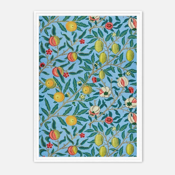 Galrie William Morris Vintage Fruit Garden Botanical Art Print for Home Decor, White Frame, 70 x 100cm (28 x 40inch)