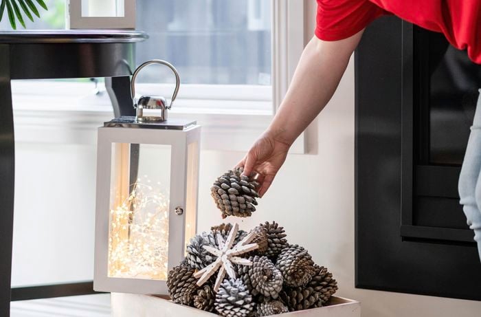 Christmas tree decor on a  floor