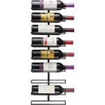 12 Bottles Wall Mounted Wine Rack - Black
