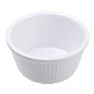 Coucou Ramekin Melamine Fluted White 120ml Commercial Tableware Crockery