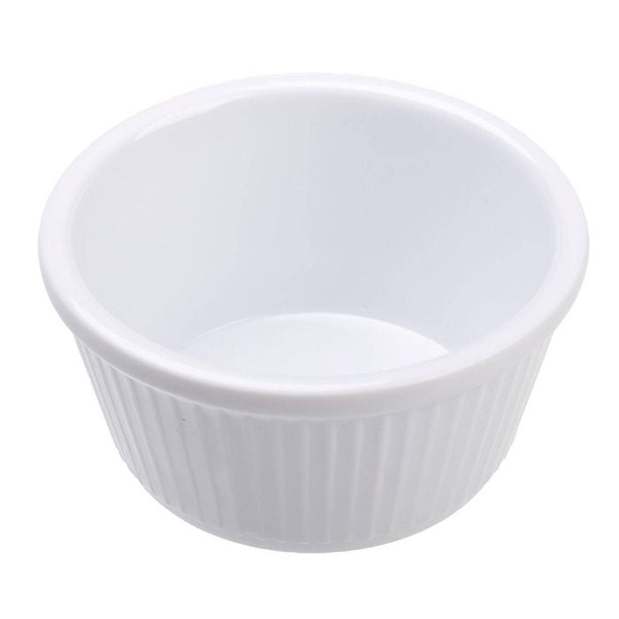 Coucou Ramekin Melamine Fluted White 120ml Commercial Tableware Crockery