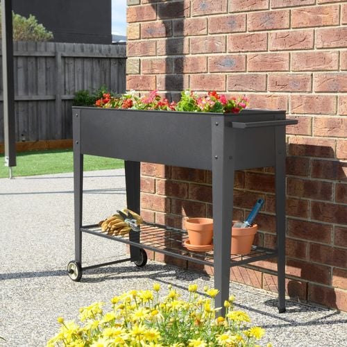 The Pinnacle raised mobile garden planter.