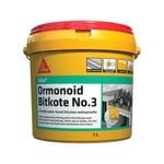 Sika 1L Ormonoid Bitkote No.3 Water-Based Bitumen Waterproof Compound
