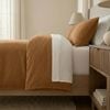 3pc Renee Taylor Washed Linen Cotton Quilt Cover Set Terracotta Double