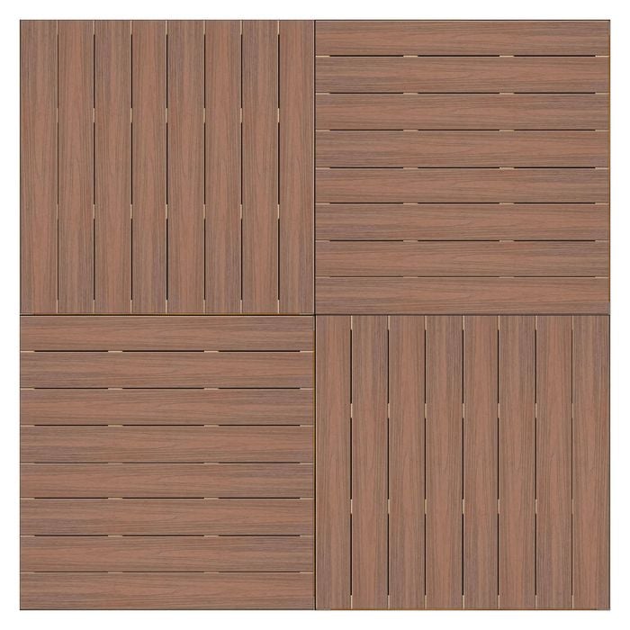 Good Times Decking 110-150mm (High) x 2288 x 2288mm Leatherwood Ekodeck 4 Module Kit