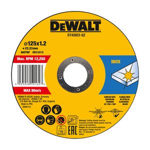 DEWALT Thin Cut 125 x 1.2mm Inox 10 PACK