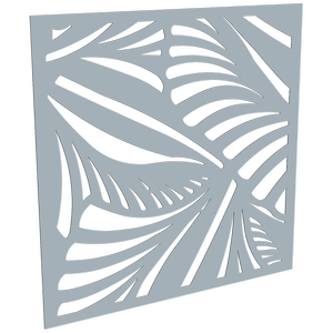 ProtectorAl 300-1200 x 300-1200mm Silver Matt/Gloss White Jungle Unframed Composite Deco Panel