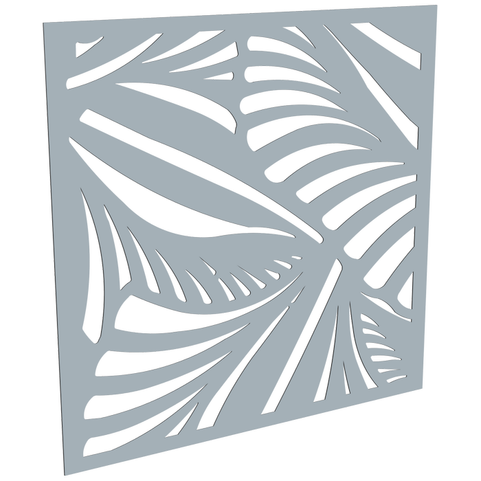 ProtectorAl 300-1200 x 300-1200mm Silver Matt/Gloss White Jungle Unframed Composite Deco Panel