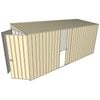 Build-a-Shed 1.5 x 4.5 x 2m Single Sliding Side Door Skillion Shed - Cream