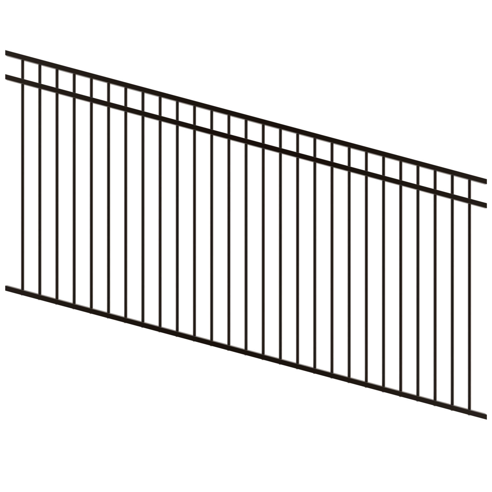 ProtectorAl 1201 - 2400 x 1200mm Black Satin Raked Up to 15º DTR All Up Pool Fence Panel