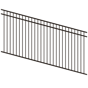 ProtectorAl 1201 - 2400 x 1200mm Black Satin Raked Up to 15º DTR All Up Pool Fence Panel