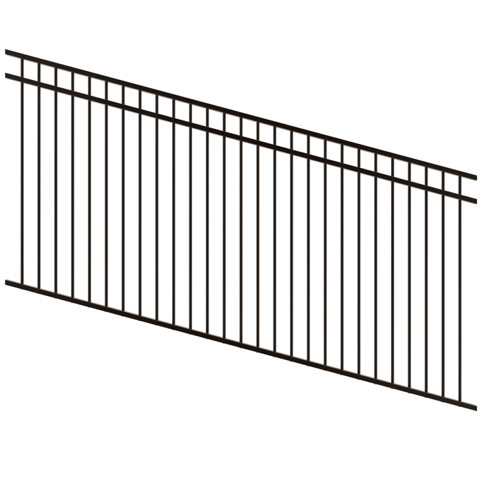 ProtectorAl 1201 - 2400 x 1200mm Black Satin Raked Up to 15º DTR All Up Pool Fence Panel