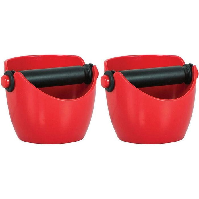Avanti Coffee Knock Box Espresso Grinds Waste Tamper Bin Red - Set of 2