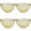 4x LVD Glass Bowl Serving/Decorative Home/Dining Tableware 11.5cm Marrigold/Gold