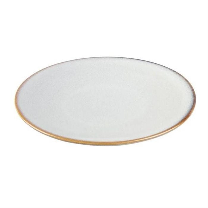 Olympia Plates Drift Grey Plain Coupe 6 Pack 230mm Catering Tableware