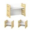 Costway Activity Table Chair Set Convertible Study Play Desk Stools Natural