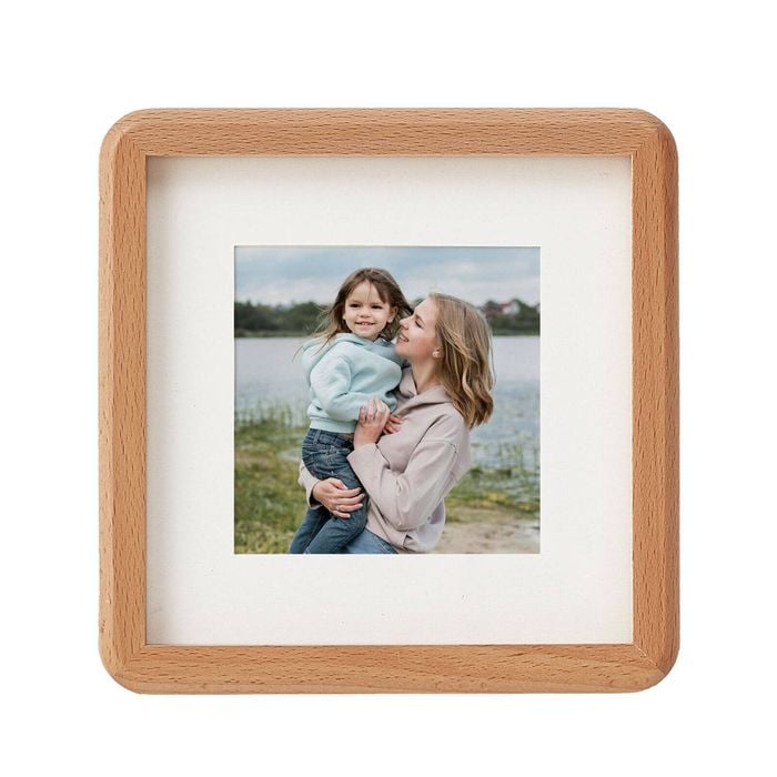 VeeArt Wooden Photo Frame Square Beech 4x4" Elliot Series