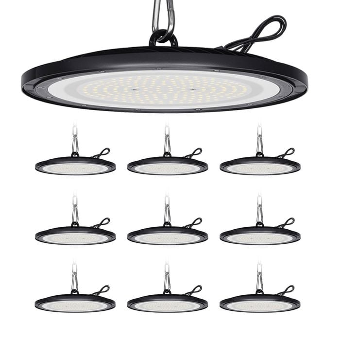 Advwin High Bay Lights 6500K 21000LM, LED Shop Light Lamp 10 Pack