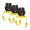 3PK Paws & Claws Flavour-Bone Double Tugger Beef Flavoured Rubber Toy 65X5cm Yellow