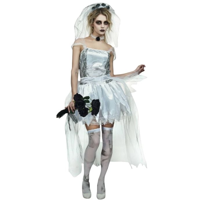 Adult Ghost Zombie Corpse Bride Fancy Dress Up Halloween Book Week Costume M/L Height 165-175cm