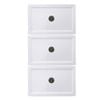 3PK Lemon & Lime Melamine Serving Tray Lge 48.5X30cm White
