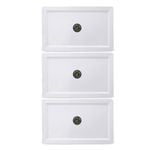 3PK Lemon & Lime Melamine Serving Tray Lge 48.5X30cm White