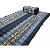 Roll Up Foldable Mattress | Handmade Thai Daybed & Yoga Mat - Blue