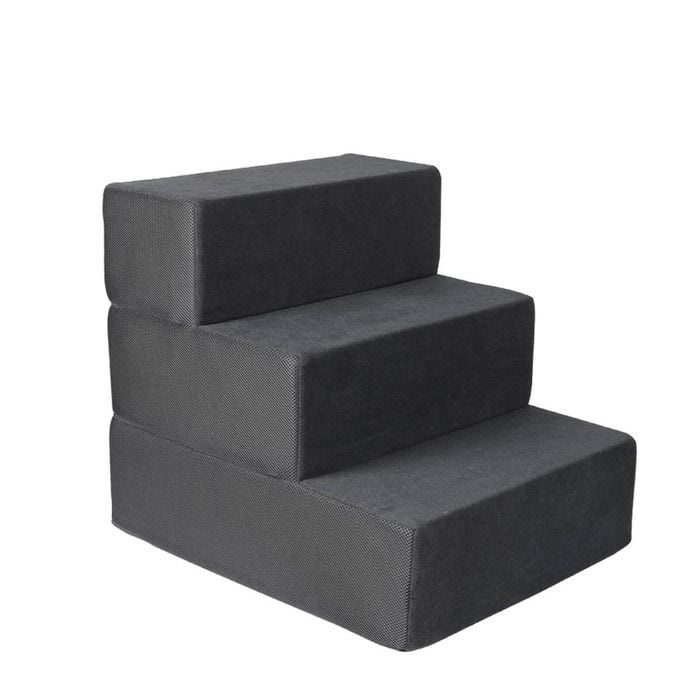 Pawz 3-Step Pet Stairs Terry Cloth 45.7x53x45CM Grey