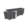 Build-A-Shed 1.2 x 6.0 x 2.0m Tunnel Shed Tunnel Hinged Door with 2 Double Hinged Side Doors - Grey