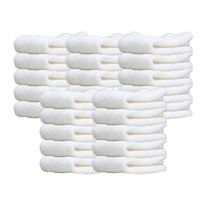 25PK Jason Commercial J-Dry Supreme Face Washer 33x33cm - White